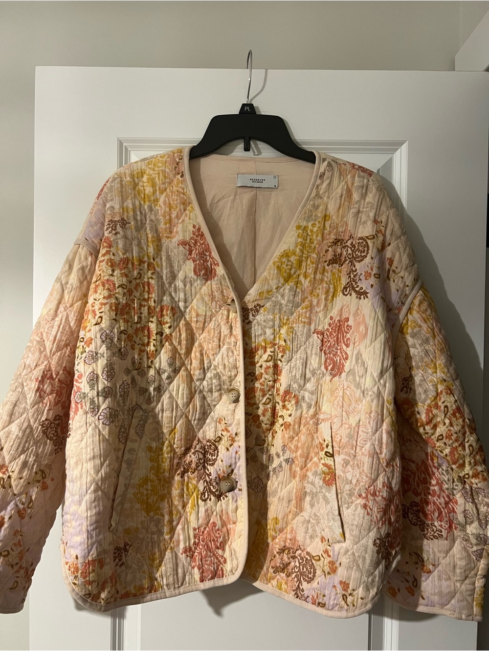 NWOT Reserved Quilted Floral Jacket